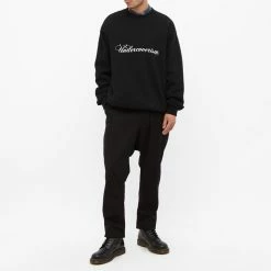 Undercoverism Oversized Logo Crew Sweat -Vendite Pangaia 01 04 2022 LL UI1B4809 BLK m4 1