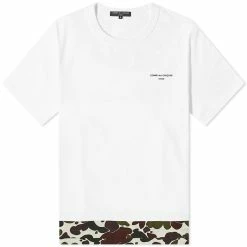 Comme Des Garçons Homme Camo Hem Logo Oversized Tee