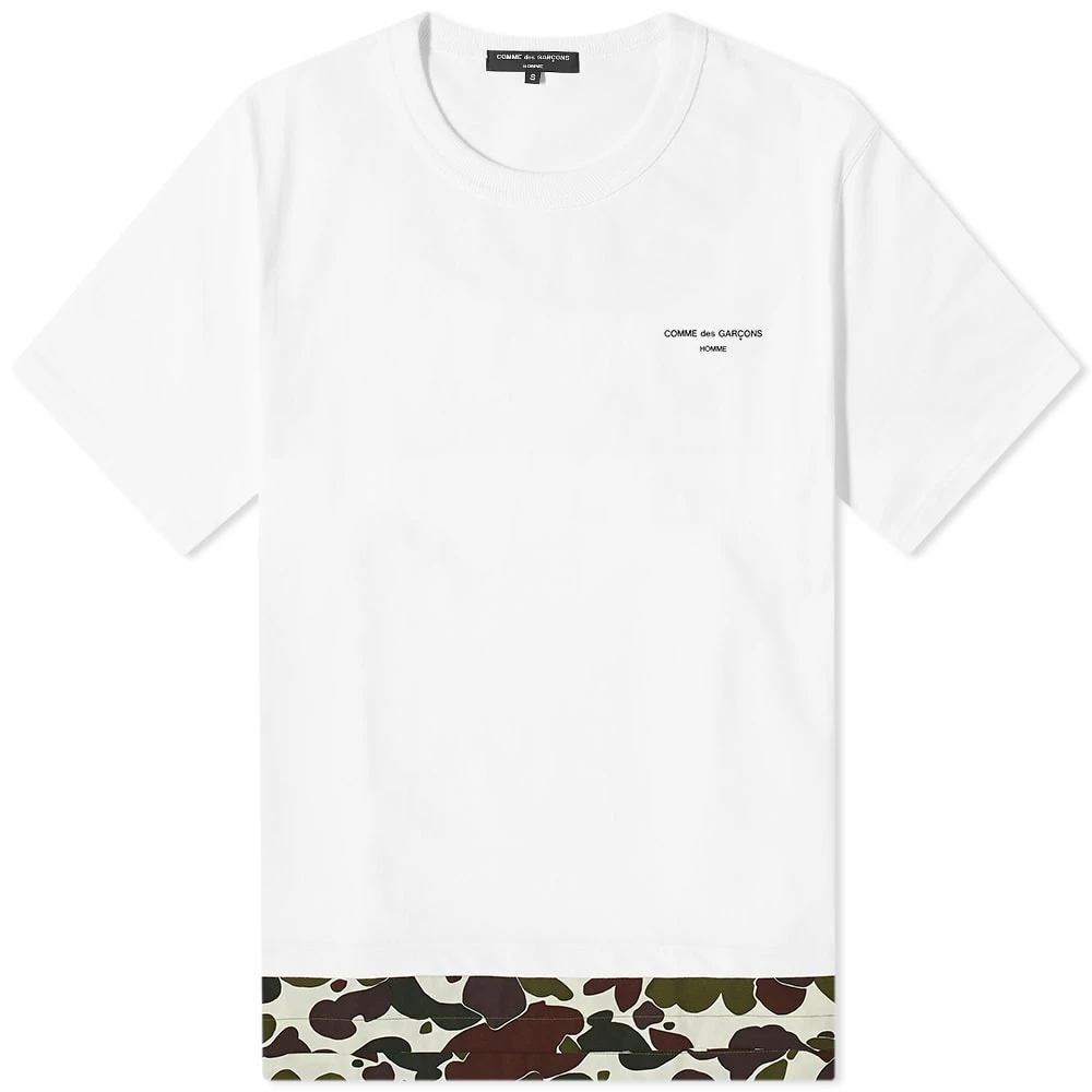 Comme Des Garçons Homme Camo Hem Logo Oversized Tee 3 Comme Des Garçons Homme Camo Hem Logo Oversized Tee