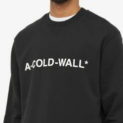 A-COLD-WALL* Essential Logo Crew Sweat -Vendite Pangaia 02 06 2022 AJ ACWMW082 BK 10 1