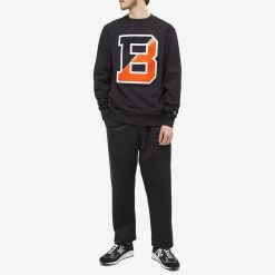 Billionaire Boys Club Collegiate Crew Sweat -Vendite Pangaia 04 01 2023 BB B22424 BLK m9 1