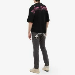 Palm Angels Doubled Logo Mock Neck Tee -Vendite Pangaia 04 04 2022 EC PMAA002C99JER0031032 m4 1