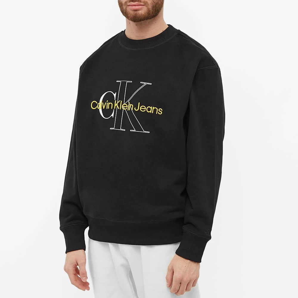 Calvin Klein Two Tone Monogram Crew Neck 4 Calvin Klein Two Tone Monogram Crew Neck - immagine 2