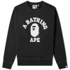 A Bathing Ape Relaxed Classic College Crew Sweat 1 A Bathing Ape Relaxed Classic College Crew Sweat -Vendite Pangaia 05 08 2020 1G80113002 BK 1 1