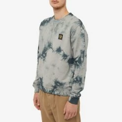 Belstaff Patch Logo Tie Dye Crew Sweat -Vendite Pangaia 05 08 2022 ML 103019 GRNGY 7 1