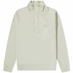 C.P. Company Garment Dyed Quarter Button Sweat