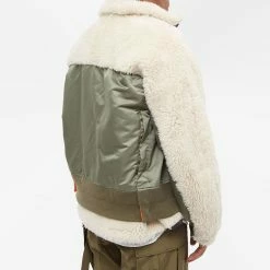 Sacai Faux Shearling Nylon Fleece Jacket -Vendite Pangaia 05 10 2022 ns 22 02903m 051 8