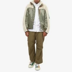 Sacai Faux Shearling Nylon Fleece Jacket -Vendite Pangaia 05 10 2022 ns 22 02903m 051 m9