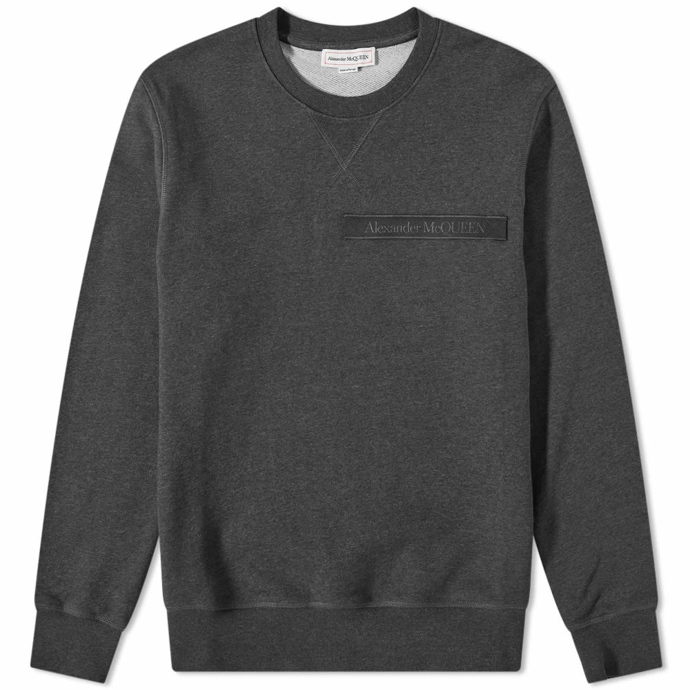 Alexander McQueen Logo Taped Crew Sweat 3 Alexander McQueen Logo Taped Crew Sweat