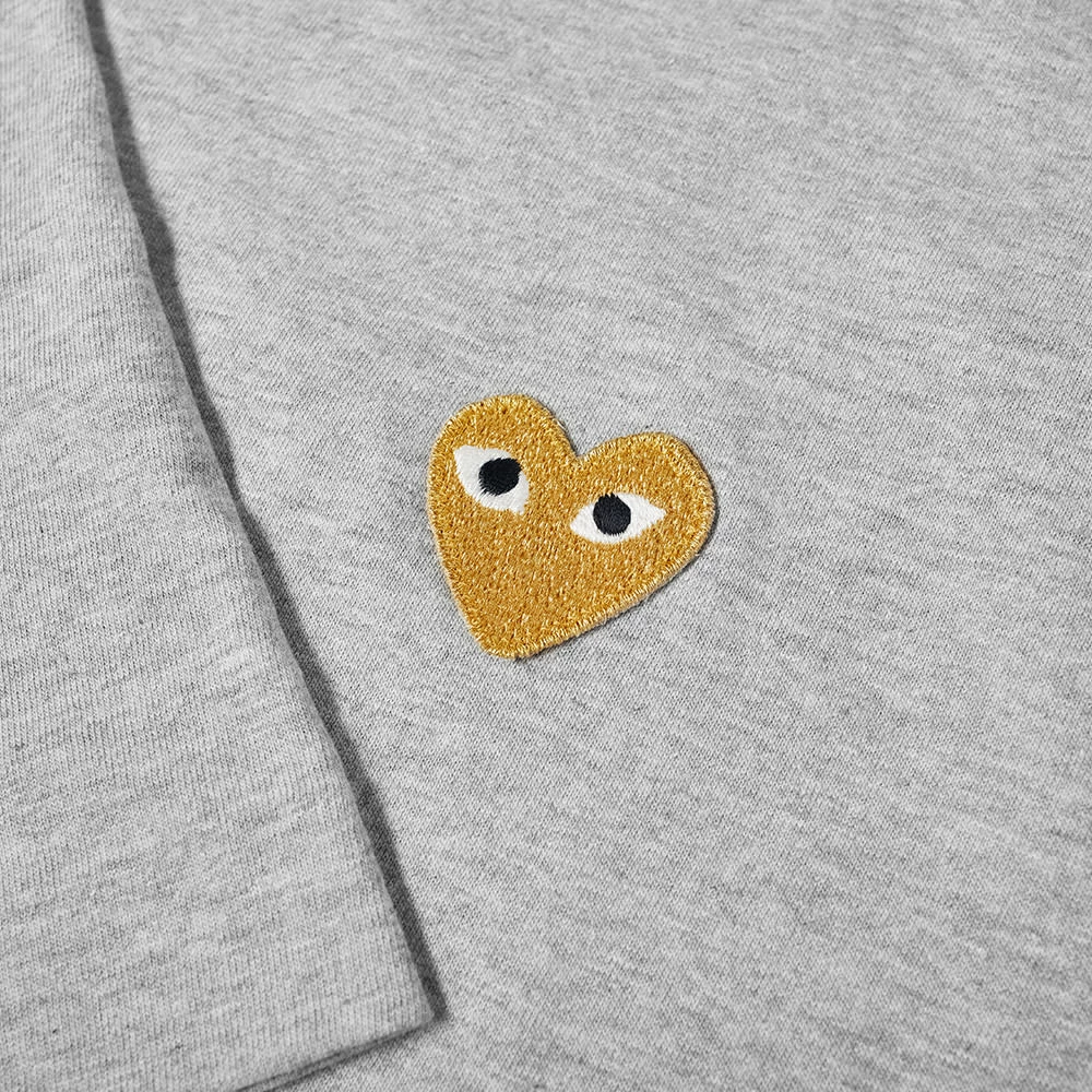 Comme Des Garçons Play Comme Des Garcons Play Gold Heart Logo Tee 4 Comme Des Garçons Play Comme Des Garcons Play Gold Heart Logo Tee - immagine 2