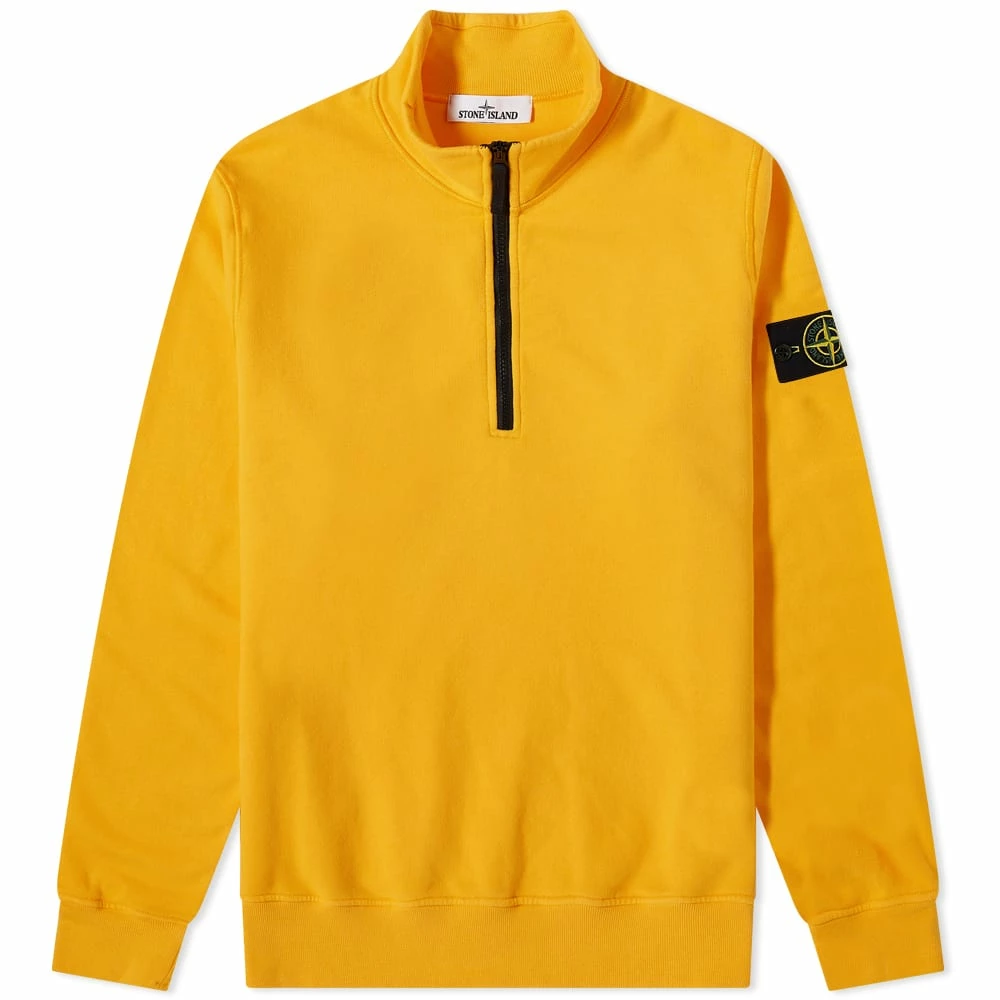 Stone Island Brushed Cotton Fleece Half Zip Sweat 3 Stone Island Brushed Cotton Fleece Half Zip Sweat