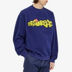 Brain Dead Slime Reverse Crew Sweat -Vendite Pangaia 06 10 2021 TC BDF21T10002196NY01 7 1