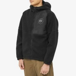 F.C. Real Bristol FC Real Bristol Boa Fleece Hooded Jacket 8 F.C. Real Bristol FC Real Bristol Boa Fleece Hooded Jacket -Vendite Pangaia 06 12 2022 AJ FCRB 222044 BK 7 1