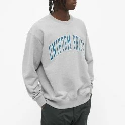 Uniform Bridge Vintage Arch Logo Crew Sweat -Vendite Pangaia 08 07 2021 BLR UB VTG ARCH SWT GY 7 1