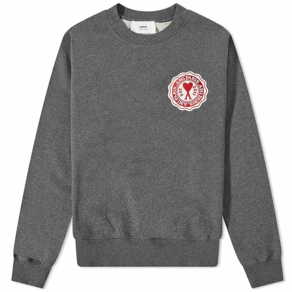 AMI Paris Patch Crew Sweat 3 AMI Paris Patch Crew Sweat