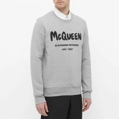 Alexander McQueen Graffiti Logo Crew Sweat -Vendite Pangaia 08 11 2021 ja 688713qsz81 902 7