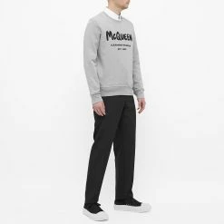 Alexander McQueen Graffiti Logo Crew Sweat -Vendite Pangaia 08 11 2021 ja 688713qsz81 902 9