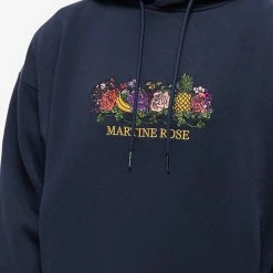 Martine Rose Fruits Logo Popover Hoody -Vendite Pangaia 09 11 2022 EC MRAW22 602 NVYFRU 10 1
