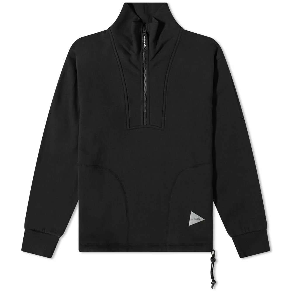 And Wander Cotton Wool Half Zip Sweat 3 And Wander Cotton Wool Half Zip Sweat