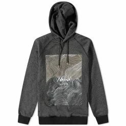 NANGA Eco Hybrid Contour Map Logo Hoody