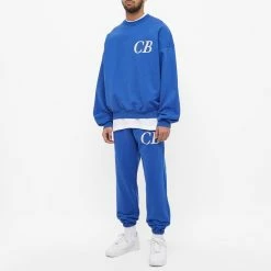 Cole Buxton Italic Logo Crew Sweat -Vendite Pangaia 14 03 2022 ML CB ILS BLU m9 1