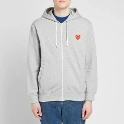 Comme Des Garçons Play Comme Des Garcons Play Red Heart Full Zip Back Print Hoody 12 Comme Des Garçons Play Comme Des Garcons Play Red Heart Full Zip Back Print Hoody -Vendite Pangaia 14 06 2019 commedesgarcons playredheartfullzipbackprinthoody grey p1t250 gy gh m1