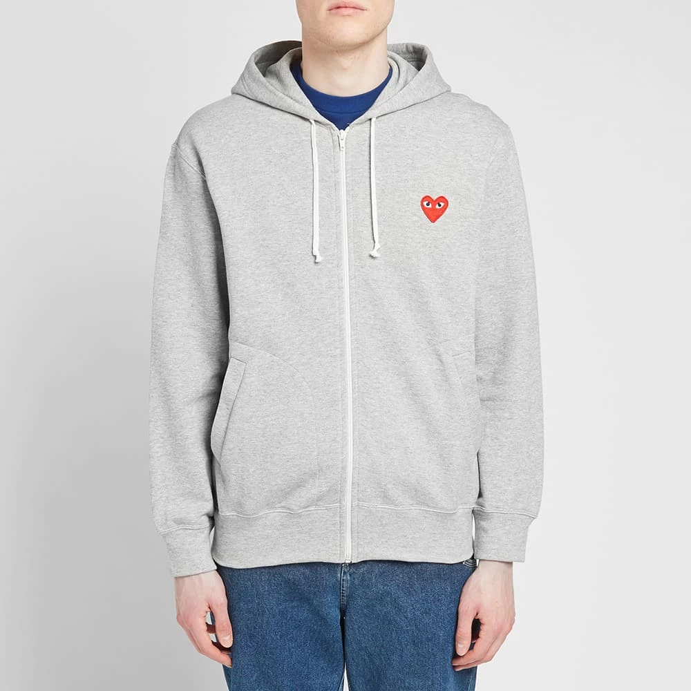 Comme Des Garçons Play Comme Des Garcons Play Red Heart Full Zip Back Print Hoody 6 Comme Des Garçons Play Comme Des Garcons Play Red Heart Full Zip Back Print Hoody - immagine 4