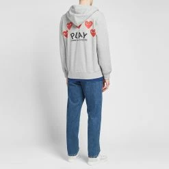 Comme Des Garçons Play Comme Des Garcons Play Red Heart Full Zip Back Print Hoody 15 Comme Des Garçons Play Comme Des Garcons Play Red Heart Full Zip Back Print Hoody -Vendite Pangaia 14 06 2019 commedesgarcons playredheartfullzipbackprinthoody grey p1t250 gy gh m4