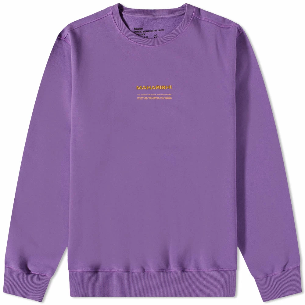 Maharishi MILTYPE Embroidery Crew Sweat 3 Maharishi MILTYPE Embroidery Crew Sweat