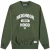 Neighborhood College Logo Crew Sweat -Vendite Pangaia 15 02 2023 BLR 231FPNH CSM01 GRN 1 1