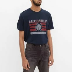 Saint Laurent Flag Crest Logo Tee -Vendite Pangaia 15 10 2021 ML 668818YB2UH 4472 7 1