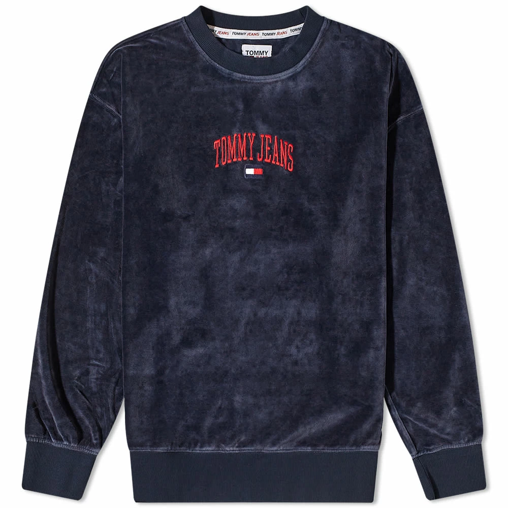 Tommy Jeans Collegiate Velour Crew Sweat 3 Tommy Jeans Collegiate Velour Crew Sweat