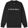 A-COLD-WALL* Logo Crew Sweat -Vendite Pangaia 17 01 2022 TH ACWMW056 BLK 1 1