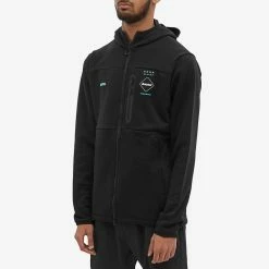 F.C. Real Bristol Polartec Power Stretch Zip Up Hoody -Vendite Pangaia 18 11 2021 TC FCRB 212046 BK 7 1