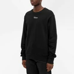CLOTTEE By CLOT Script Logo Crew Sweat -Vendite Pangaia 20 04 2022 JD CTSS22SS3003 BLK 7 1