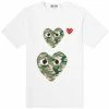 Comme Des Garçons Play Comme Des Garcons Play Twin Heart Tee -Vendite Pangaia 20 06 2019 commedesgarcons playtwinhearttee whitecamo p1t246 wc aj 1