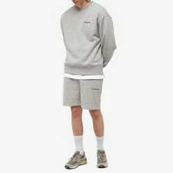 MKI Embroidered Embassy Logo Crew Sweat -Vendite Pangaia 21 07 2022 GH MKI EMBSWT GY m9 1