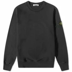 Stone Island Brushed Cotton Crew Neck Sweat