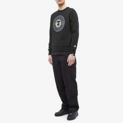 AAPE By A Bathing Ape AAPE Stamp Logo Crew Sweat 10 AAPE By A Bathing Ape AAPE Stamp Logo Crew Sweat -Vendite Pangaia 23 01 2023 LL AAPSWM3960XXJBKX m4 1