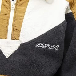 Isabel Marant Mantsyman 1/2 Zip Fleece -Vendite Pangaia 24 11 22 JF 22AMA1146 22A007H 01BK 10 1
