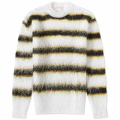 Marni Stripe Mohair Crew Sweat