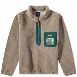Brain Dead Teddy Sherpa Fleece Half Zip Jacket