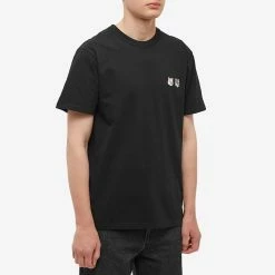 Maison Kitsune Maison Kitsuné Double Monochrome Fox Head Patch Classic Tee -Vendite Pangaia 29 07 2022 JD JM00124KJ0008 P199 7 1