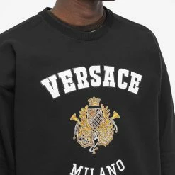 Versace Milano Crest Logo Crew Sweat -Vendite Pangaia 30 03 2022 SI 1005486 1A03835 1B000 5 1